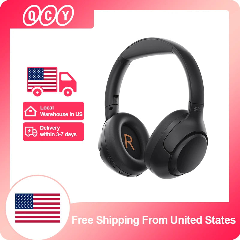 QC H3 ANC Wireless Headphones Bluetooth 5.4 Hi Res Audio