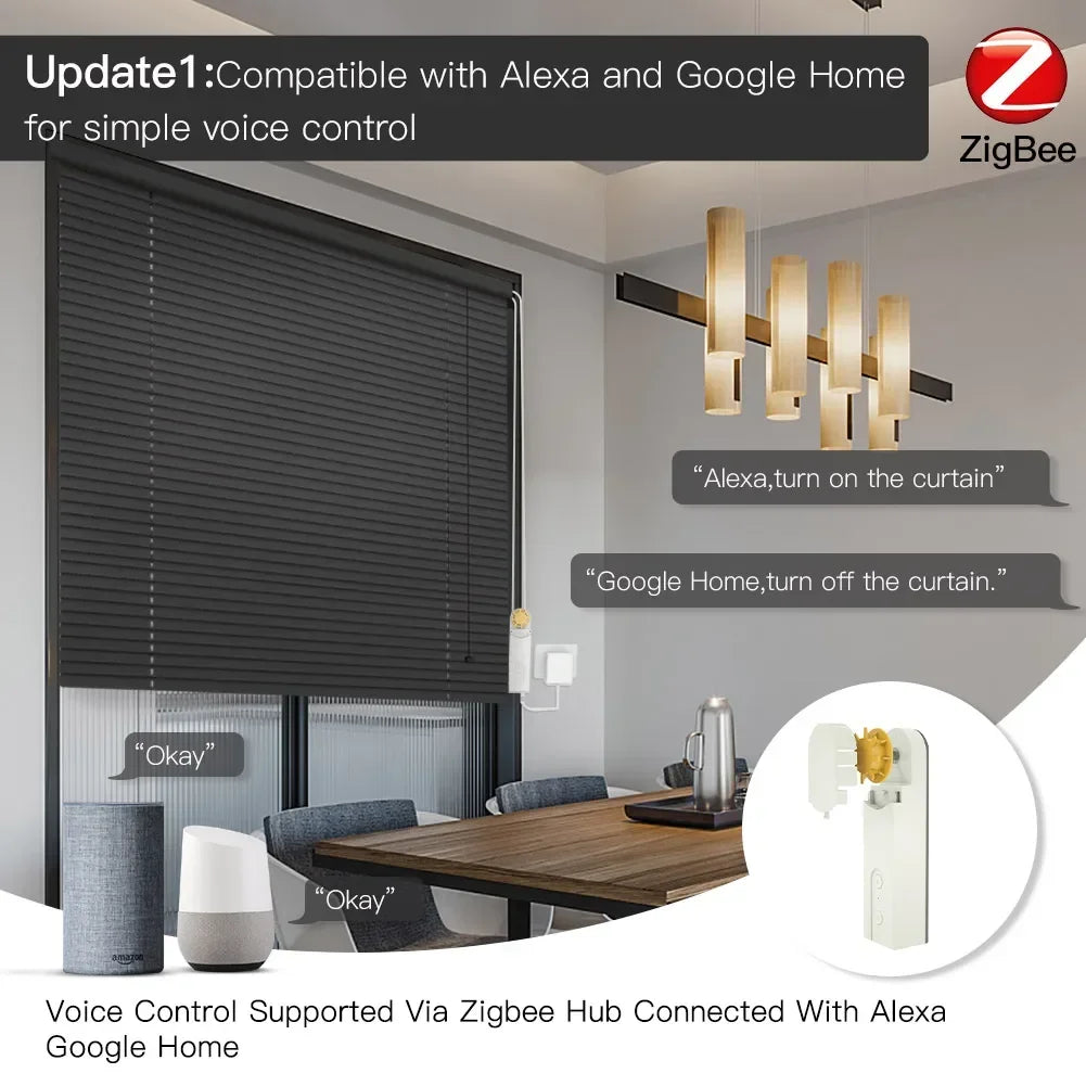 Moes Zigbee Smart Motorized Roller Blinds Drive Motor Hub