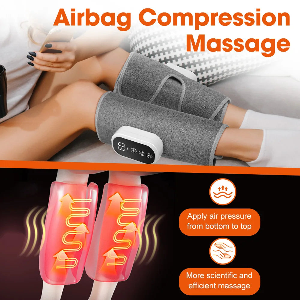Pastsky Wireless Air Compression Heating Calf Massager For Legs