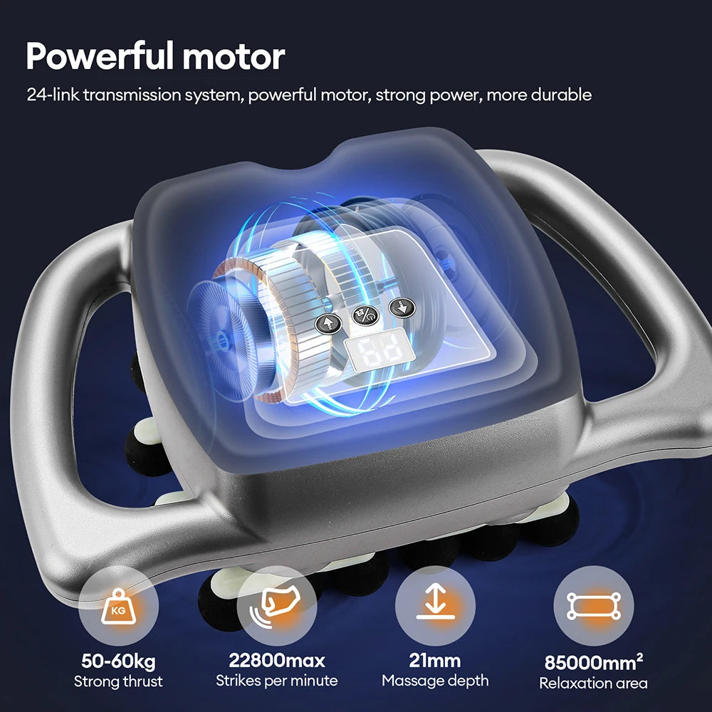 Foreverlily 24 Head Fascia Massage Gun With 9 Vibration Modes