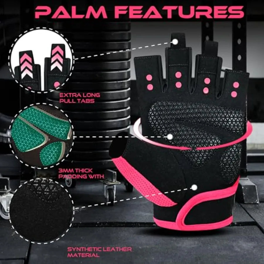 Fingerless Gym Gloves With Breathable Palm Protection For Weightlifting