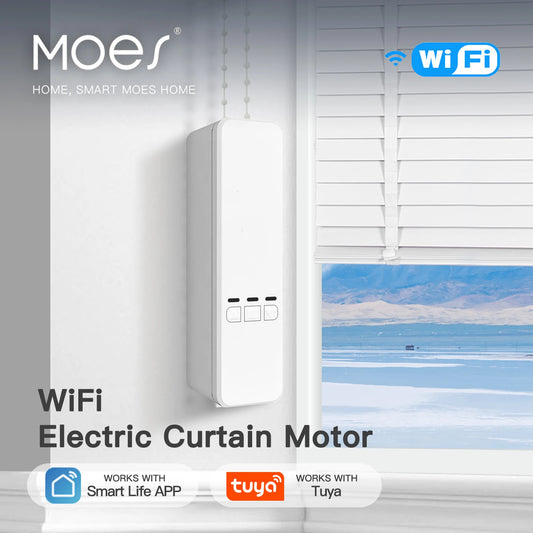 Moes Tuya Smart WiFi Curtain Motor For Blinds With Remote