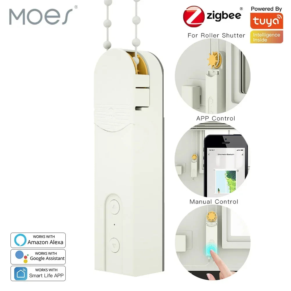 Moes Zigbee Smart Motorized Roller Blinds Drive Motor Hub