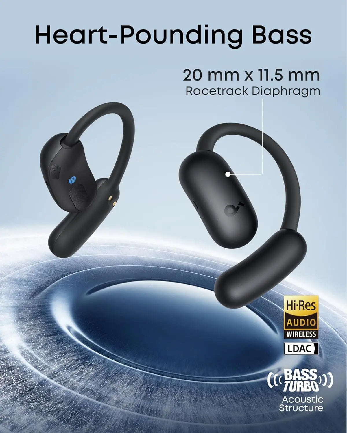 Soundcore AeroFit 2 Open Ear Wireless Headphones With Translation Audio