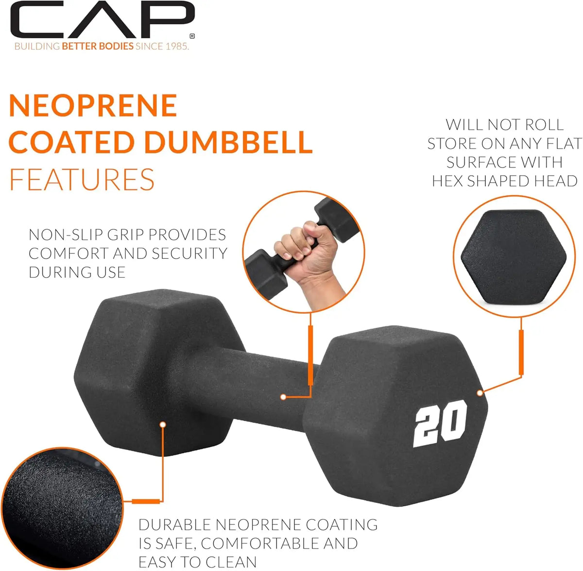 Cap Neoprene Dumbbells For Home Gym Strength Training Exercise