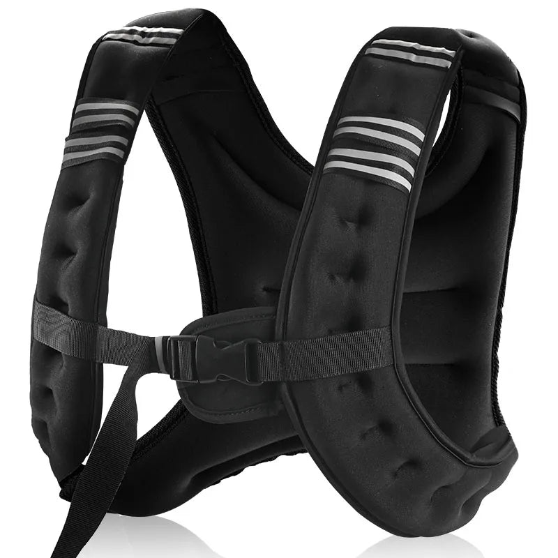 12lb Weight Vest With Reflective Stripe For Running And Fitness