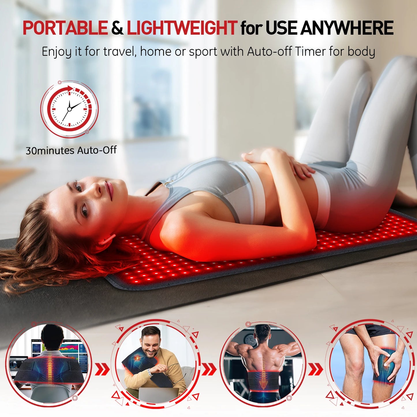 Astarexin Red Light Therapy Heating Pad for Body Pain Relief Near Infrared