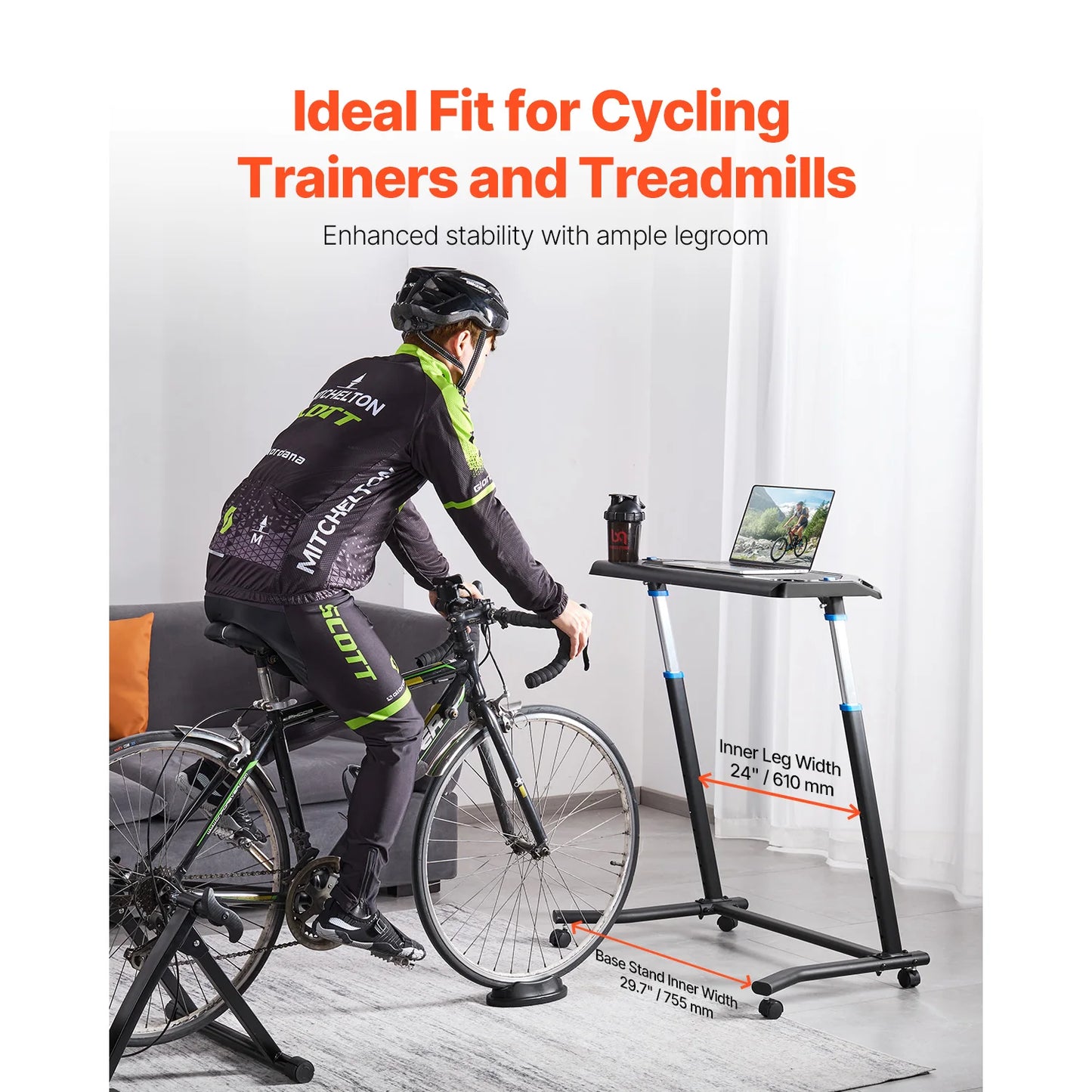 SucceBuy Cycling Desk Foldable Multifunctional Bike Trainer And Treadmill Desk