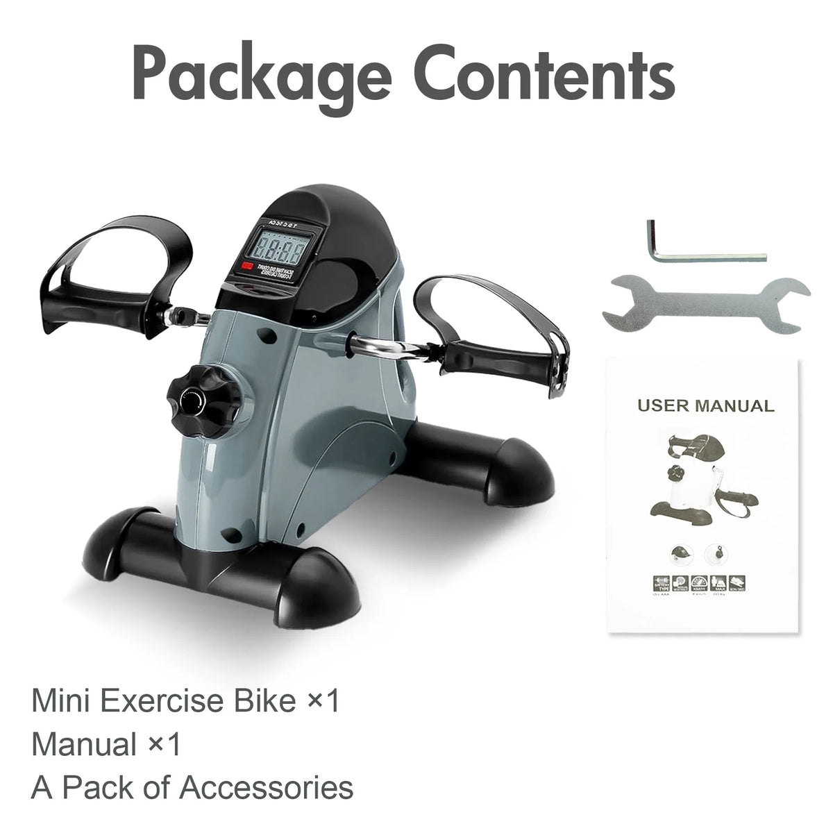 Mini Under Desk Pedal Exerciser Bike Digital Display