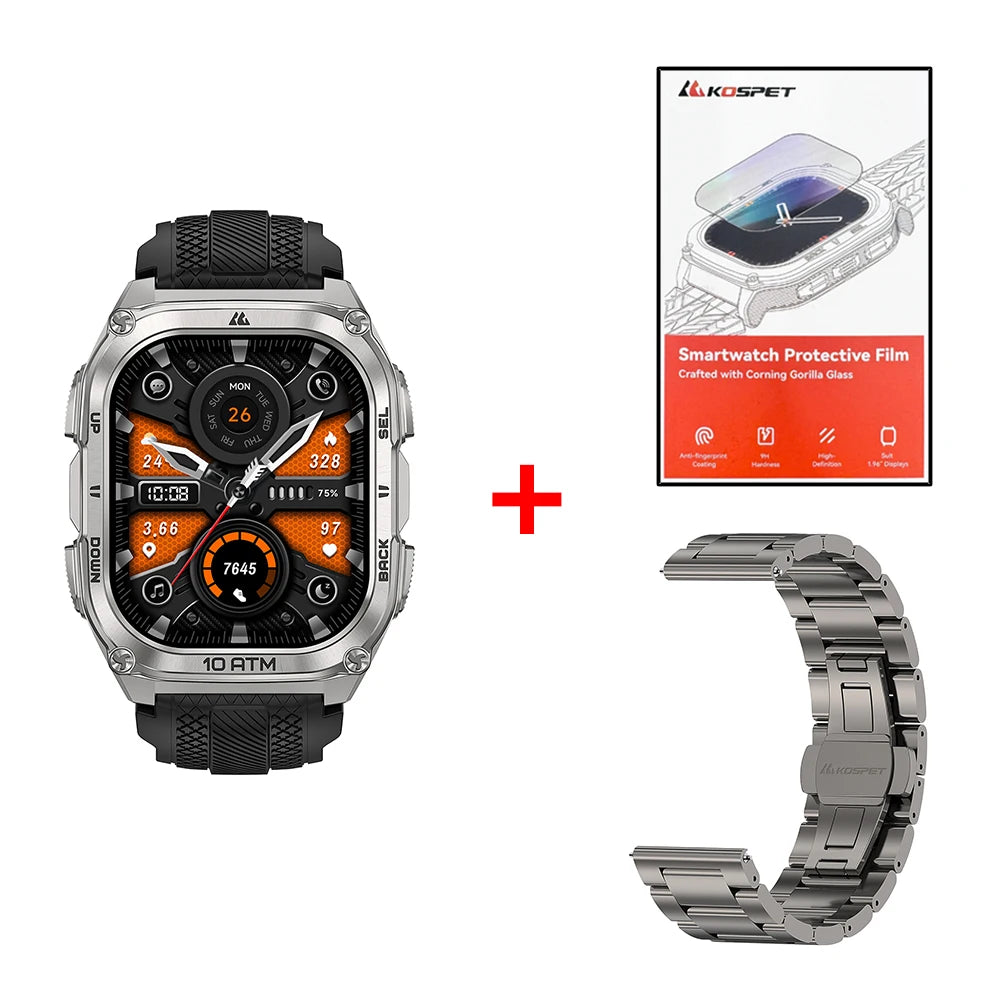 KOSPET Tank M4 Smartwatch GPS Offline Maps 10ATM Waterproof Health Monitor